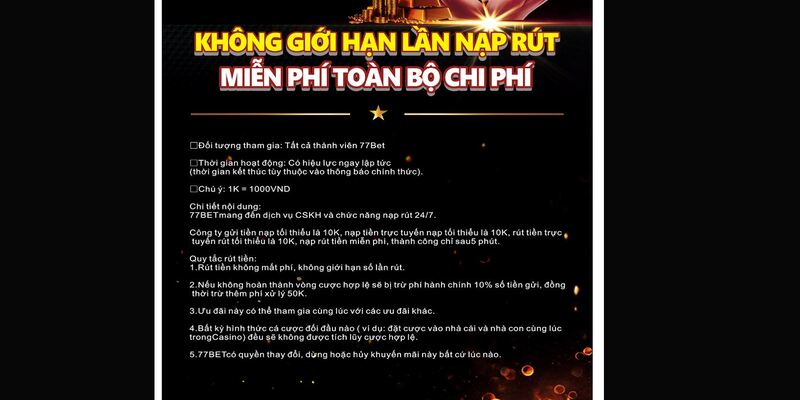 Hãy luôn đọc kỹ điều khoản trước khi tham gia các khuyến mãi 77Bet